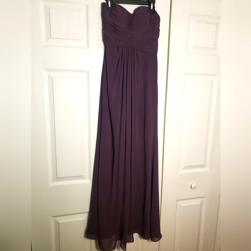 David's Bridal Bridesmaid Dress Plum